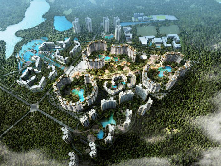 万科湖畔度假公园在售户型建面为55-81㎡1居-2居