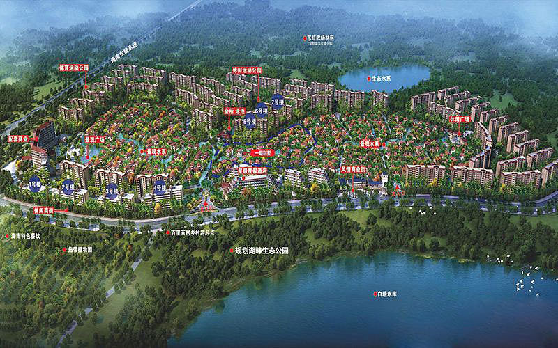 博鳌阳光海岸半围合式建筑布局,远观海景、近赏园林景观